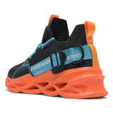 Men's Running Shoes Non-slip Shock Absorption Sneaker Lightweight Tennis Shoe Breathable Shoes Zapatillas Hombre Mart Lion 133 black orange 39 