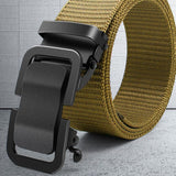 Woven Belt Metal Toothless Buckle Luxury Brand Design Men's And Women Military Training Quick Release Belt P3892 Mart Lion Khaki P3892 China 120CM 35to37 Incn