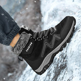 Couple Hiking Shoes High-Top Outdoor Cotton Shoes Velvet Wear-resistant Men's Trekking Tactical Sneakers Mart Lion   