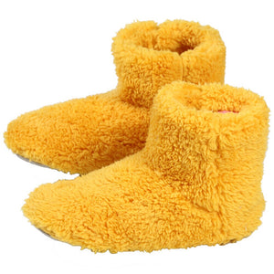 Winter Women Coral Fleece Slippers Girls Soft Soles High Boots Indoor Home Non-slip Sock Floor Shoes Men's Plush Warm Mart Lion Yellow M(36-39) 