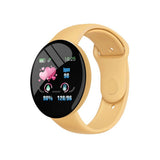 D18 Pro Smart Watch Men Women Bluetooth Fitness Tracker Bracelet Sport Heart Rate Blood Pressure Kids Smartwatch for IOS Android Mart Lion Yellow  