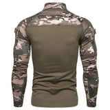 Men's Tactical Camouflage Athletic T-shirts Long Sleeve Men Tactical Military Clothing Combat Shirt Assault Army Costume Mart Lion   