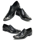 Stage Show Shoes Man Patent Leather Nightclub Man Dress Pointed Formal Oxfords Mart Lion   