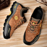 Leather Hiking Shoes Autumn Wear-resistant Outdoor Sport Men's Lace-Up Climbing Trekking Hunting Sneakers Mart Lion   