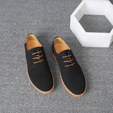 Men's Casual Shoes Lace Up Classic British Summer Oxford Shoes Black Flat Footwear Mart Lion   