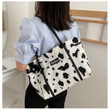Canvas Bags For Women Trendy Large-Capacity Shoulder Handbags Graffiti Tote Bag Mart Lion   