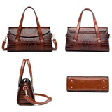  Crocodile Luxury Leather Handbags Women Bags Designer Vintage Alligator Satchel Tote Lady Shoulder Bag Mart Lion - Mart Lion