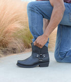 Men Shoes Ankle Boots Slip On Cowboy Western Mart Lion   