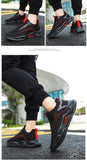 Men's Shoes Sports Casual Flying Woven Mesh Breathable Lace Up Running Cross-border Mart Lion   
