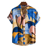 Summer Men's Beach Hawaiian Shirts Casual Vacation Street Short Sleeve Street Shirts Tops Mart Lion E898036A XXL China