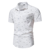 Blusas Negras Flamingo Printed Hawaii Hemd Herren Men's Shirts Summer Short Sleeve Social Prom Dress Button Streetwear