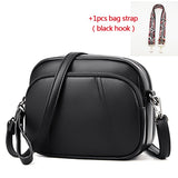 Ladies Women Crossbody Bags High Capacity Shoulder Handbag Female PU Leather Women Messenger Mart Lion black-strap01 19x8x15cm 