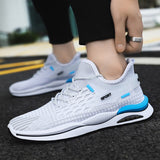 Sports Shoes Men's Casual Lace-up Flying Woven Mesh Breathable Korean Version Trendy Cross-border Mart Lion 002 39 