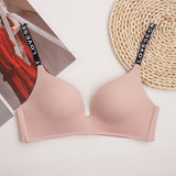 1 Pcs Wire Free Soft Bra Active Lingerie Underwear Woman Everyday Solid Bralette Mart Lion pink S 