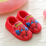 Home Shoes Slipper For Childrens Boy Spiderman Winter Warm Cotton Blue Non-slip Indoor Floor Shoes For Kids Mart Lion Red 1 24-25Insole 15.5 cm 
