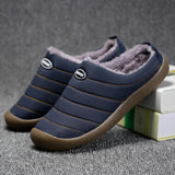 New Winter Slippers Men Indoor Warm Cotton Shoes Waterproof Nonslip Home Slippers Outdoors Plush Men Slippers Big Size 48 - MartLion