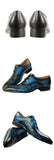 Dress wedding shoes men's Vintage Classic gentleman Breathable Blue black Work Formal wear Social zapato Mart Lion   