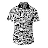 Skull Hawaiian Shirt Oversized Men's 3d Print Beach Shirt Short Sleeve Button Casual Oversized Summer Shirt Mart Lion CSHZY-20220616-2 European size L 