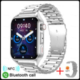 Smart Watch Men's Screen Always Display The Time Bluetooth Call IP68 Waterproof Women For Huawei Mart Lion Steel  Silver  