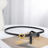 Literary Ladies Belt Trend Design Irregular Twist Shape Thin Belt Decorative Accessories Leather Belt Wear Resistant Mart Lion   