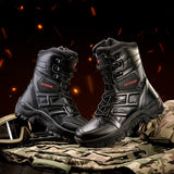 Men's Ankle Boots Lightweight Tactical Military Special Force Waterproof Leather Desert Work Shoes Combat Army Mart Lion   