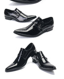  Men's Dress Shoes Genuine Leather Wedding Social Sapato Oxfords Flats Sapatos Mart Lion - Mart Lion