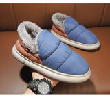 Winter Warm Plush Boots for Men's Women Outdoor Flat Casual Comfort Slip-on Waterproof Winter Shoes Mart Lion   