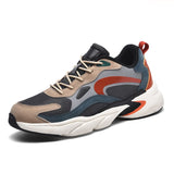 Spring Shoes Men's Running Mesh Breathable Walking Sports Tick Sole Casual Sneakers Mart Lion 688khaki orange 6.5 
