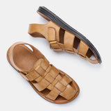 Leather Men Sandals Summer casual breathable beach summer sandals Mart Lion   