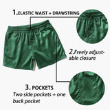 Men's Casual Sleep Bottom Shorts White Silky Pajamas Shorts Drawstring Pocket Satin Homewear Lounge Beach Boxershorts Mart Lion   