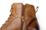 Retro Men's Boots Leather Mart Lion   