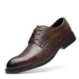 Men Dress Shoes Lace-Up Leather Men's Casual Derby Office Flats Wedding Party Oxfords Mart Lion Brown 37 China