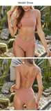 Two Pieces Sports Bikini Set Swimsuit For Women Female Beachwear Solid Bathing Suit Mart Lion   