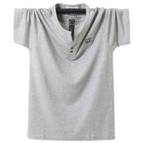 Men's Big Tall T-shirt Short Sleeves Oversized Cotton Tee Summer Fit  Elastic force Mart Lion Gray M 