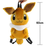 Cartoon Style Pokemon Backpack Gengar Plush Toy Stuffed Doll Eevee Snorlax Mew Mimikyu Pikachu  Anime Elf Gengar Kid Mart Lion Eevee 60cm  