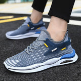 Sports Shoes Men's Casual Lace-up Flying Woven Mesh Breathable Korean Version Trendy Cross-border Mart Lion 001 39 