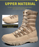 Waterproof Men's Tactical Military Boots Desert Hiking Camouflage High-top Desert Work Mart Lion   