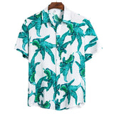 Summer Men's Beach Hawaiian Shirts Casual Vacation Street Short Sleeve Street Shirts Tops Mart Lion   