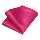  DiBanGu Pink Solid Silk Ties for Men's Pocket Square Cufflinks  Accessories 8cm Necktie Set Mart Lion - Mart Lion