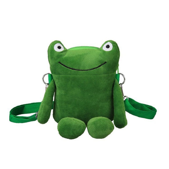  Plush Cute Frog Small Bag Female Girl Mobile Phone Bag Shoulder Messenger Bag Mart Lion - Mart Lion