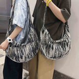 Young Men's Bags Casual Canvas Crossbody Shoulder Bag Big Size Leisure Satchel Totes Bags For Men's Street Wave Design Mart Lion   