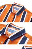 Vertical Stripe Shirt Men's Short Sleeve Slim Button Formal Dress Camisa Casual Hombre Beach Shirt Men's Blouses Tops Mart Lion   