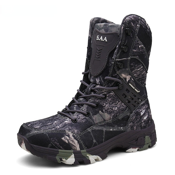 Camouflage Men's Boots Work Shoes Tactical Military Army Outdoor Hiking Ankle Mart Lion   