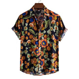 Summer Men's Beach Hawaiian Shirts Casual Vacation Street Short Sleeve Street Shirts Tops Mart Lion E898066A XXL China