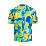 Men's Short Sleeve Hawaiian Shirt Colorful Print Casual Beach Hawaiian Shirt Mart Lion 01 green Asian size 2XL 