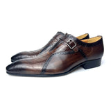 Men's Full Grain Genuine Leather Shoes Oxford Shoes Luxury Dress Formal Mart Lion Khaki 7 