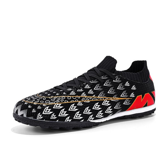 Soccer Shoes For Men's Kids Football Non-Slip Light Breathable  Athletic Unisex Sneakers AG/TF Futsal Training Mart Lion   