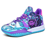 Graffiti Basketball Shoes Men's Outdoor Streetball Shoes Unisex Platform Male Sneakers Teens Basketball Trainers Mart Lion white purple 830 36 