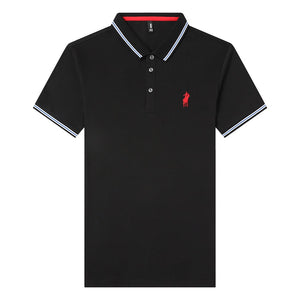 Summer Men's Polo Shirts With Short Sleeve Turn Down Collar Casual Tops Men's Clothing Mart Lion   