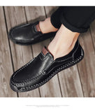 Large Genuine Leather Men Casual Shoes Handmade Style Travel Breathable Loafers Office Sneakers Mart Lion   